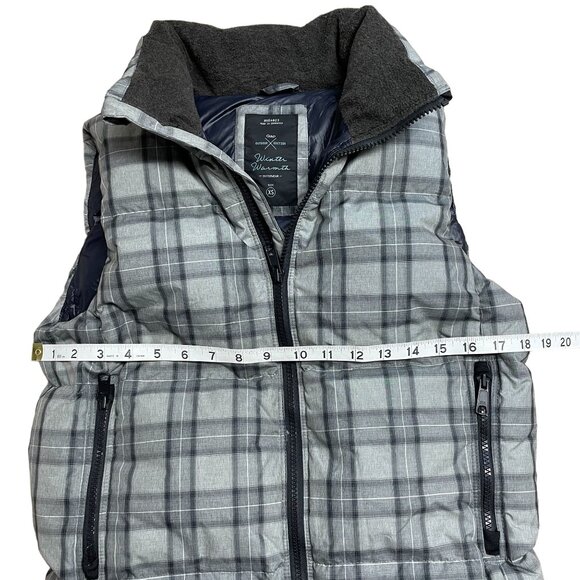GAP OUTDOOR EDITION VEST PUFFER FULL ZIP ZIP POCKETS WOMENS XS GRAY PLAID WARM - Picture 7 of 8